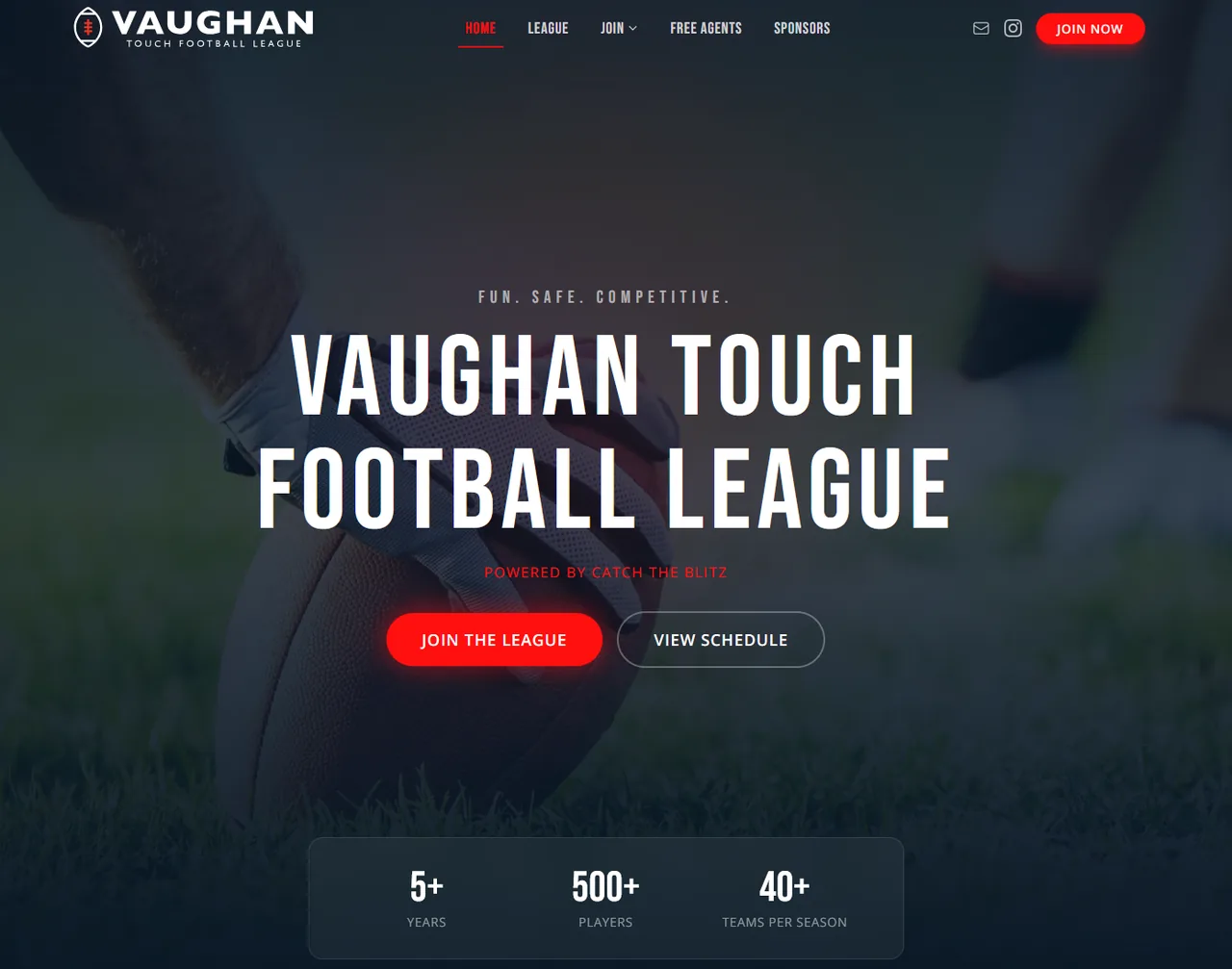 VTFL — Vaughan Touch Football League — live site